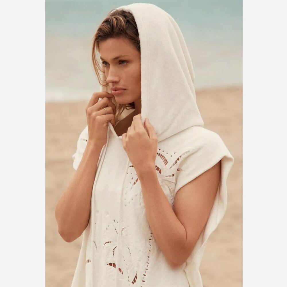 Brand New By Anthropologie Sleeveless Terry Hooded Pullover Top